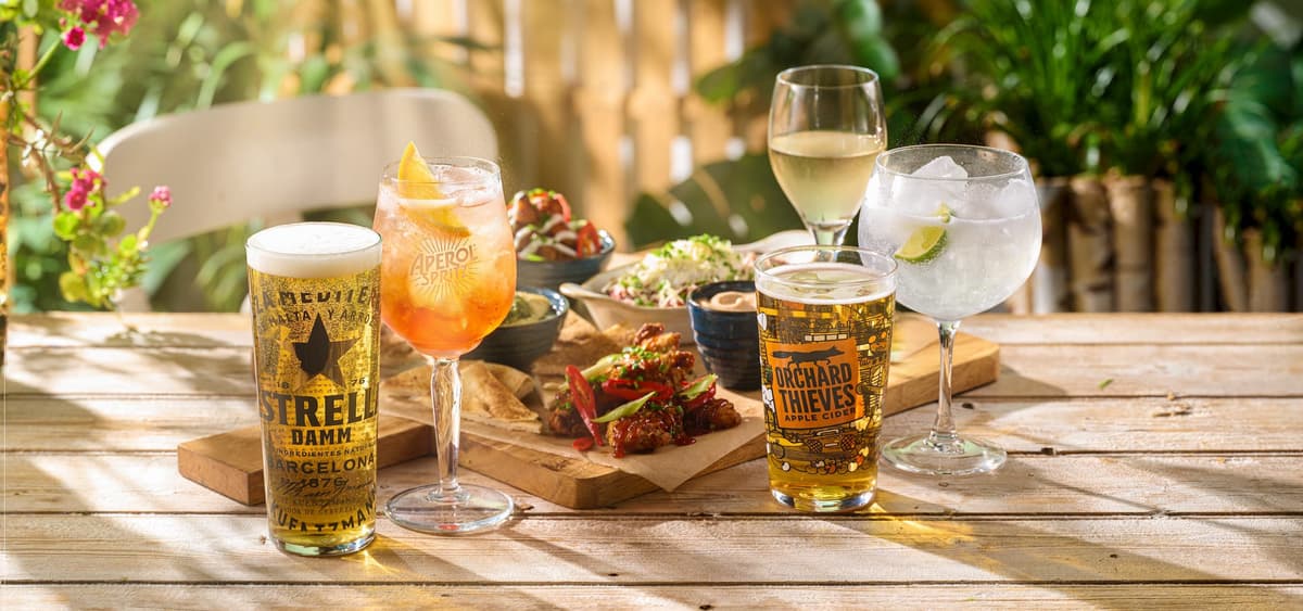 The beer garden at Bure Farm