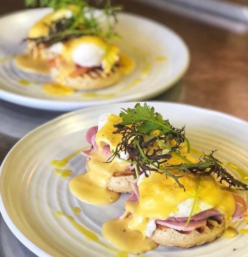 Eggs Benedict — a Milk Shed staple, photo by Deb Porter